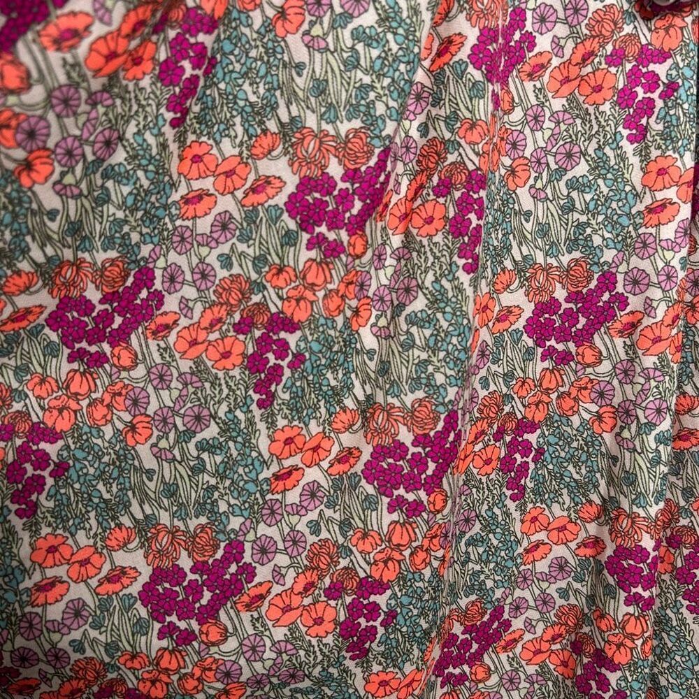 SUE SARTOR Flounce Maxi Floral Puff Sleeve Dress - Picture 5 of 7